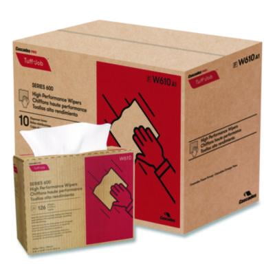 tuff-job s600 high performance wipers, 9 3/4 x 16 3/4, 126/box, 10 box/carton