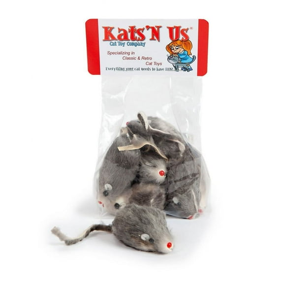 Mouse Cat Toy - 5 Pak with Rattle Sound