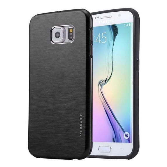 Tuff Luv D3-61 Brushed Metal Effect Twin Layer Armour Gel Case for Samsung Galaxy S6 Edge Plus, Black
