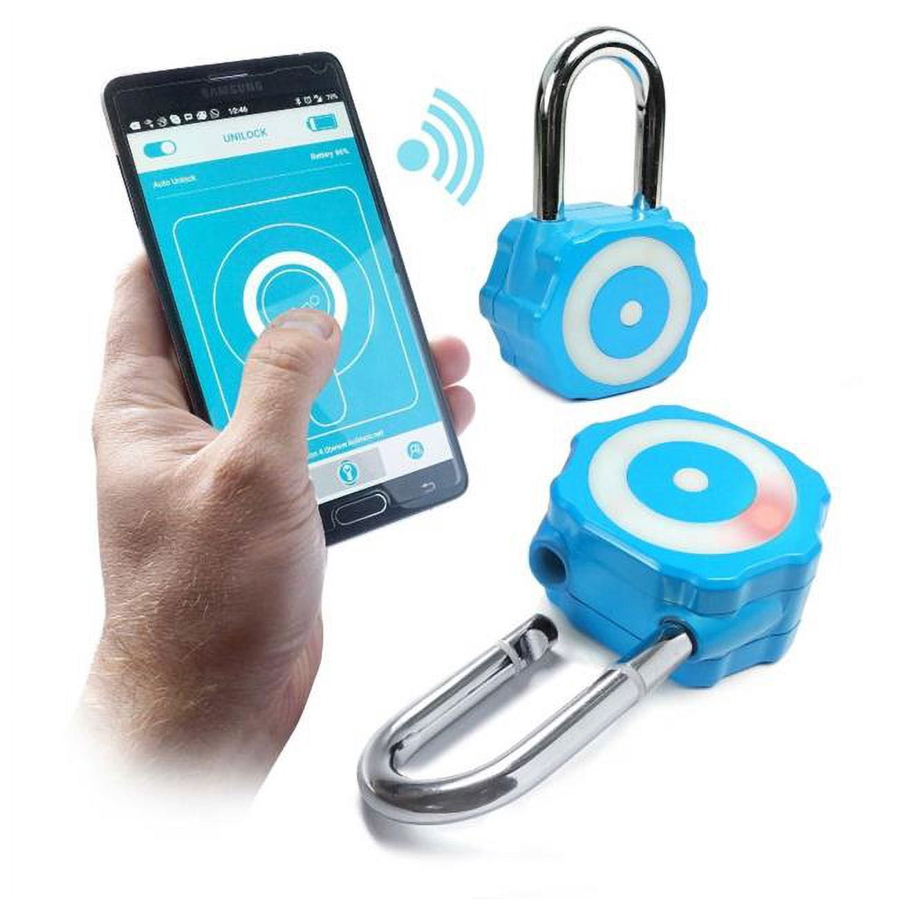 Tuff Luv I8-50 Universal Bluetooth Smart Security USB Padlock, Light ...