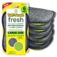 thumbnail image 1 of Tuff-Scrub Fresh Microfiber Scrub-N-Wipe Pads, with SILVADUR for Odor Control, Non-Scratch Scrubbing Sponge, Large Size 6-Pack, 1 of 6