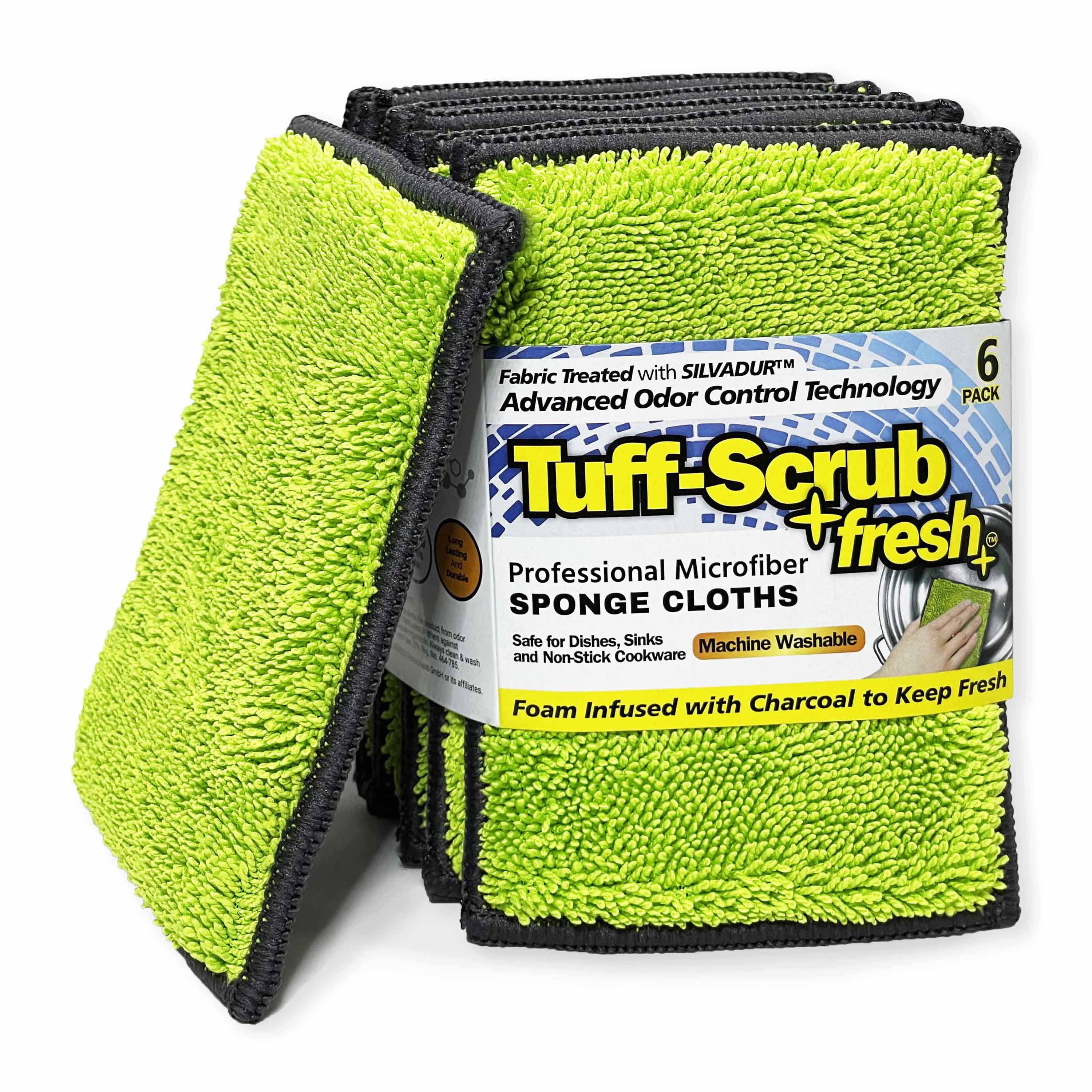 TuffScrub Fresh™ Professional Microfiber Sponge Cloths, Fabric Treated