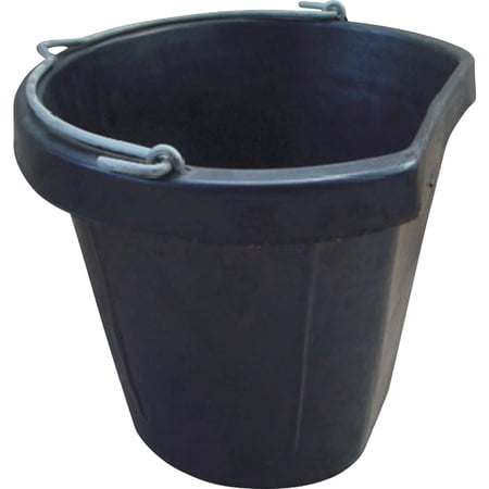 Tuff Stuff 12 Qt. Rubber Flat-Back Bucket RB-FB12