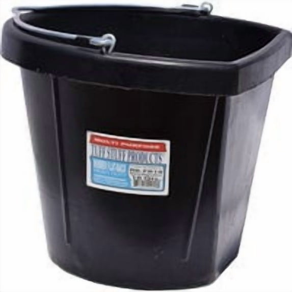 Tuff Stuff 18 Qt. Rubber Flat-Back Bucket RB-FB18