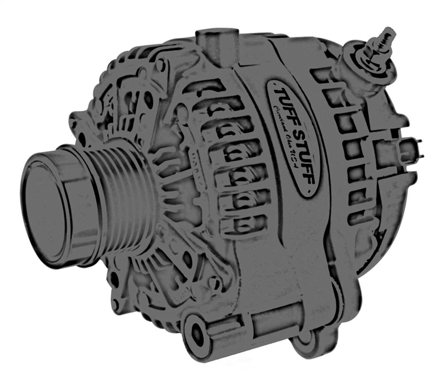 Tuff Stuff Performance Accessories 7517C Alternator, 240 Amp 6 Groove Chrome