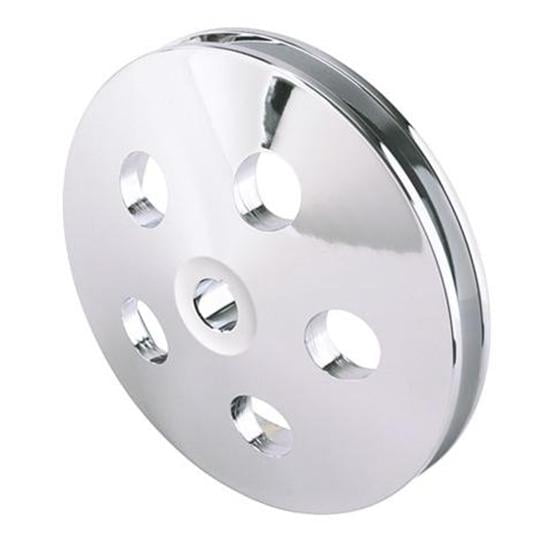 Polished Single Groove Power Steer Pulley-Long Pump