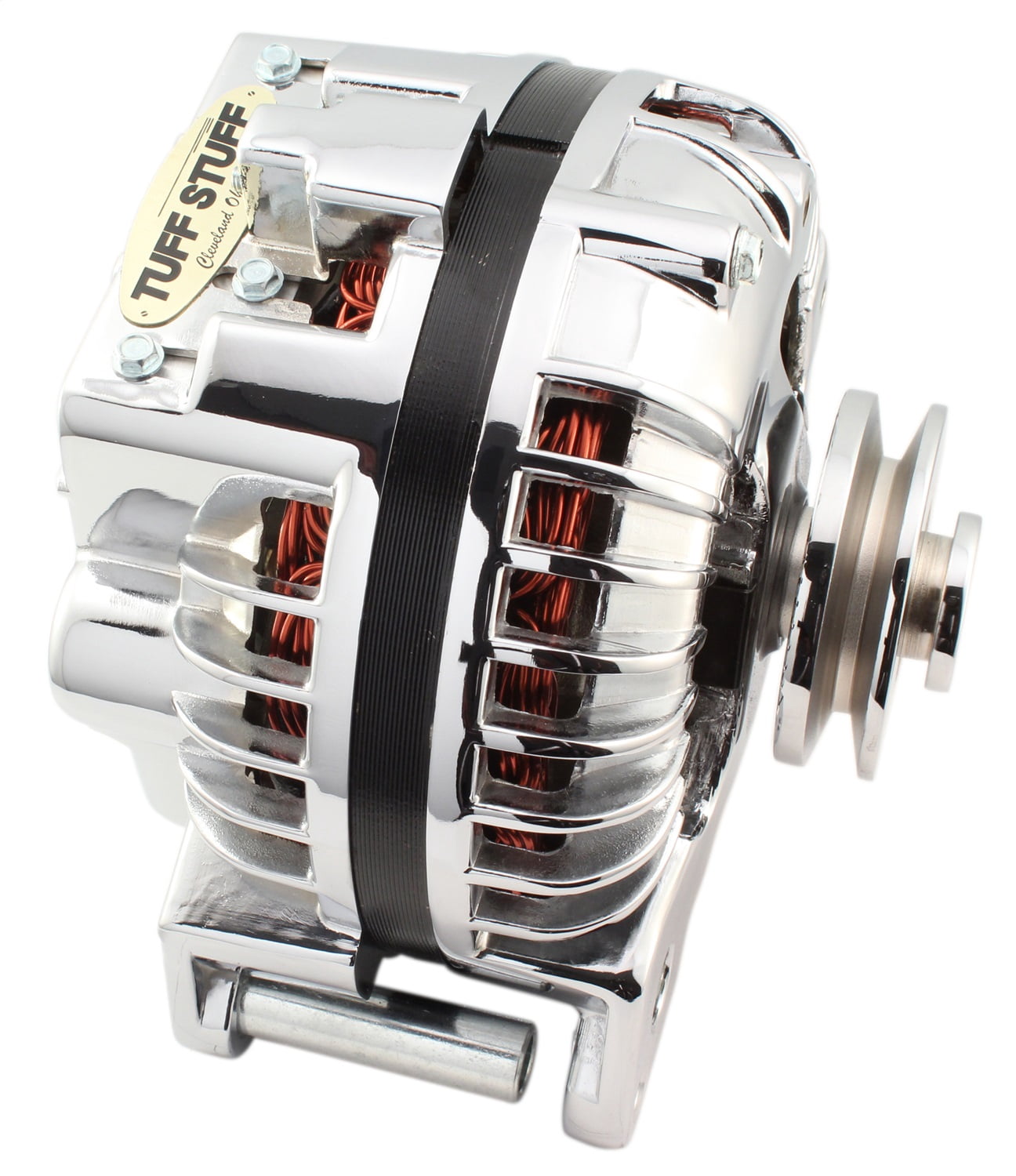 PFM 110-Amp 1-Wire Alternator For Mopar – Chrome, Single V-Belt, High-Output, 12V (Not A Remanufactured Unit)