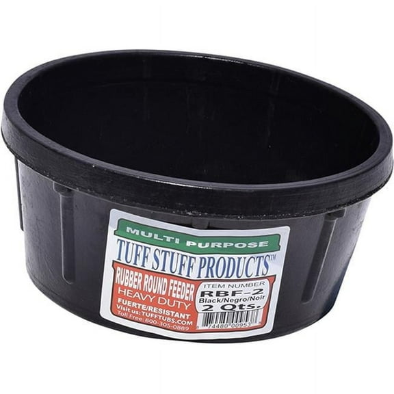 Tuff Stuff Products  2 qt. Rubber Round Feeder