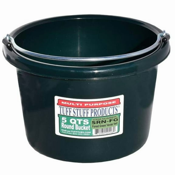 Tuff Stuff Products  5 qt. Round Bucket, Forest Green