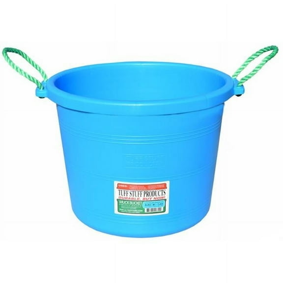 Tuff Stuff Products  70 qt. Muck Bucket, Sky Blue