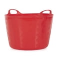 thumbnail image 1 of Tuff Stuff Products F16-RD 16 Gallons Outdoor Carry Flex Tub Storage Bin Container Tote Tubs Bucket with Carrying Handles, Red, 1 of 6