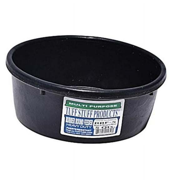 Tuff Stuff Products Multi Purpose Heavy-Duty, 5 qt Capacity Rubber Round Feeder