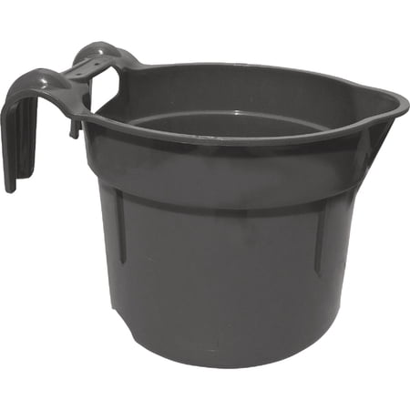 Tuff Stuff Products RDHBK 10 qt. Round Fence Hook Bucket, Black