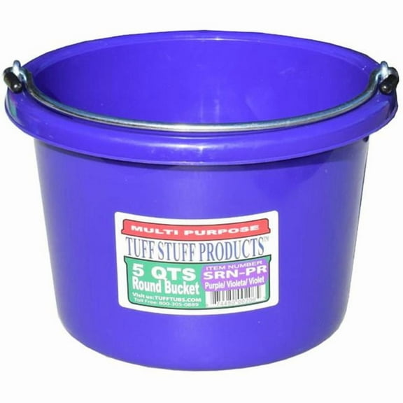 Tuff Stuff Products SRNPR 5 qt. Round Bucket, Purple