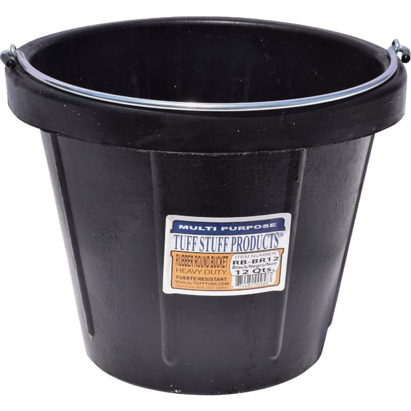 Tuff Stuff Rubber Round Bucket - Pack of 4