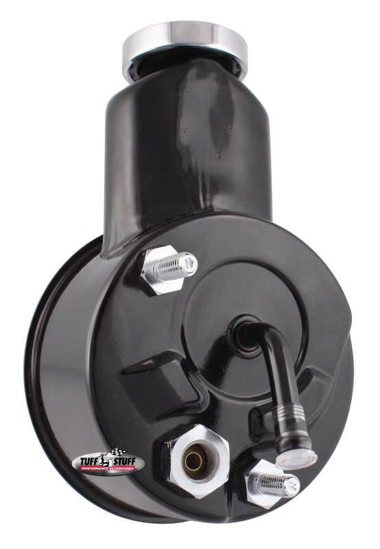 Tuff-Stuff TFS6196B Black Saginaw Style Power Steering Pump for V8 Chevy Corvette 1966-1974