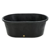 Tuff Stuff TS-KMT85 الثقيلة 85 Gal بيضاوية متعددة الأغراض خزان تخزين تغذية المياه مصنوعة من صديقة للبيئة 100٪ LDPE المعاد تدويره ، أسود