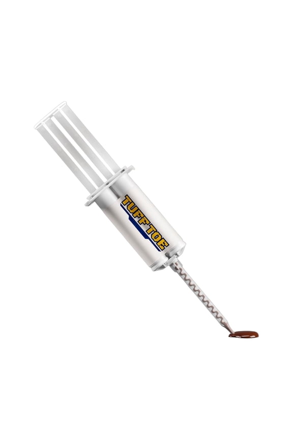 Boot Toe Protector Adhesive, Shoe Glue Toe Protectors for Shoes and Work Boots - Waterproof, Heat Resistant, Heavy Duty Protective Layer and Shoe Repair Kit - Easy Application, Covers 2 Shoes, Brown