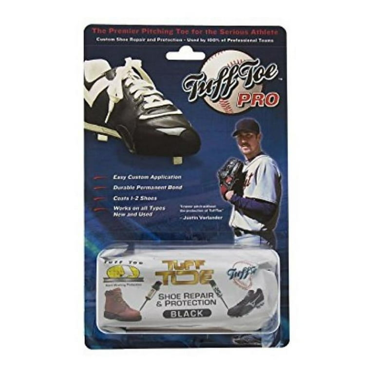 Tuff Toe Pro Pitching Toe-Black, Shoe Foot Guard, Cleat Cover