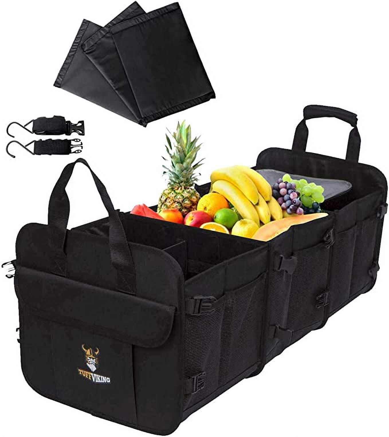 Tuff Viking Convertible Large 3 Compartment SUV Trunk Organizer with