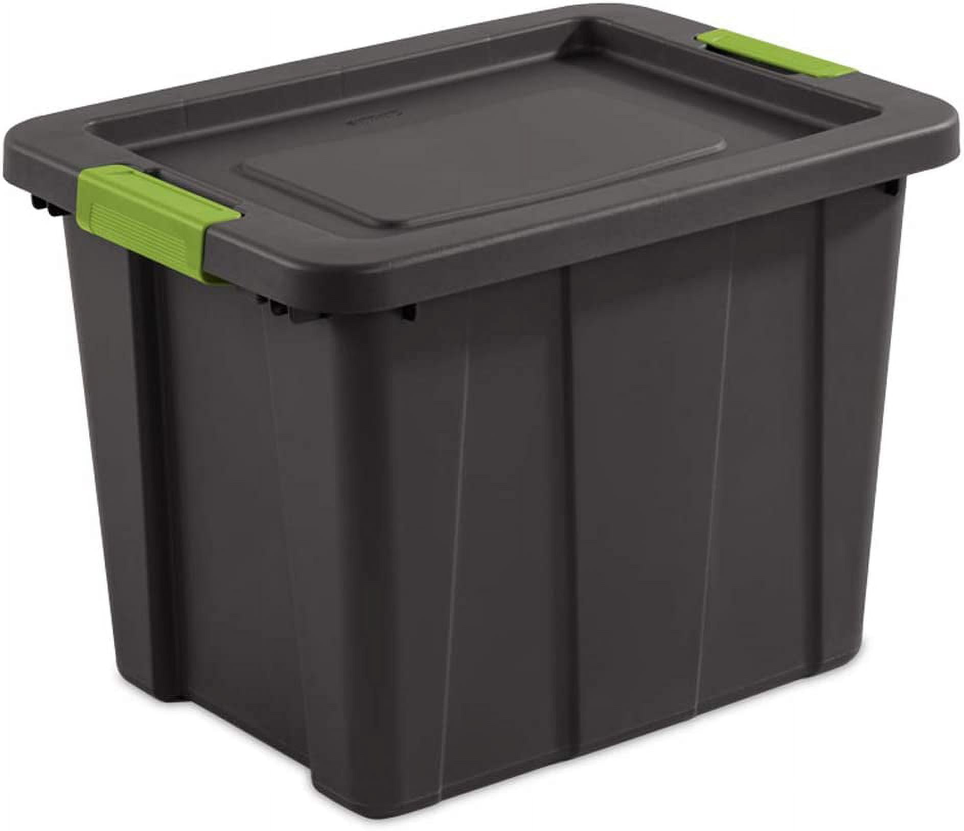Tuff1 Latching 18 Gallon Plastic Impact Storage Container Bin & Lid for ...