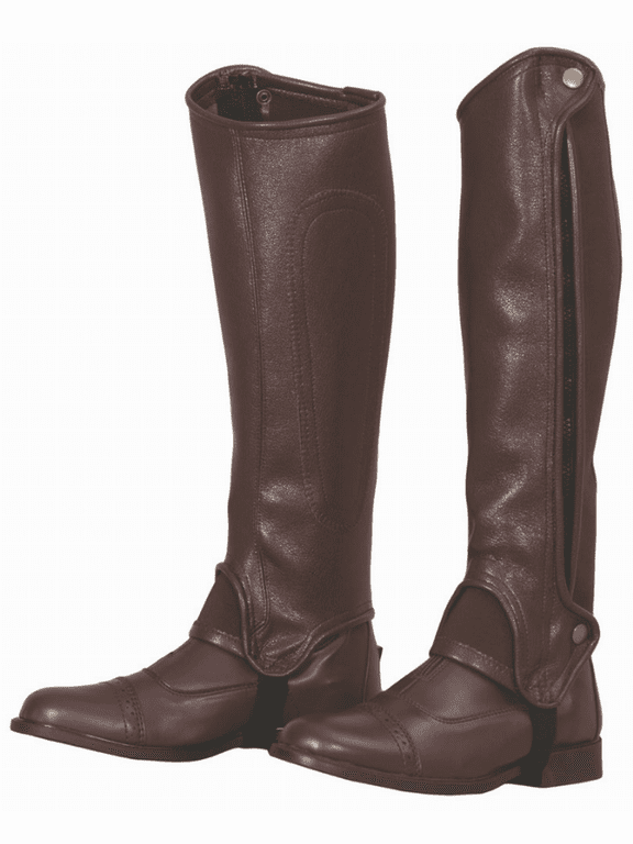 TuffRider Adult Grippy Grain Half Chaps Chocolate S