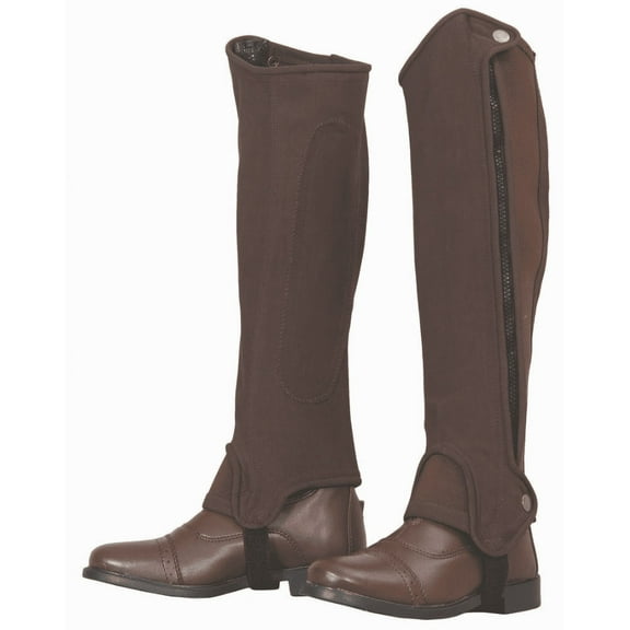 TuffRider Adult Grippy Nubuck Half Chaps Chocolate L