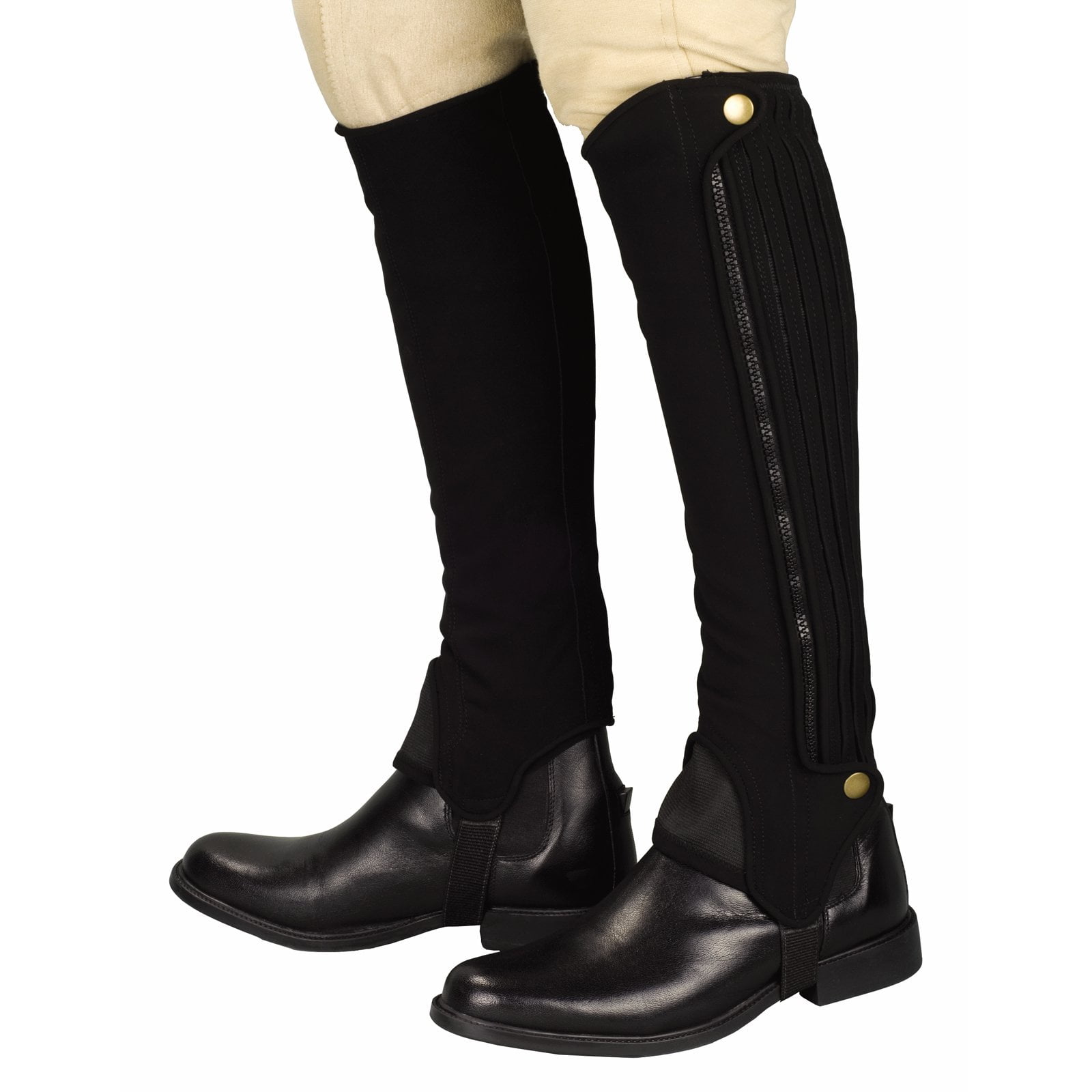 Horze Durable Ribbed Microfiber Suede Amara Half Chaps For