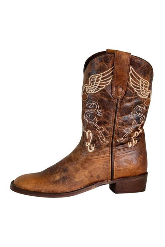 TuffRider Baby Girl's Shoes Mid Calf Boot, Square Toe Brown, 13C