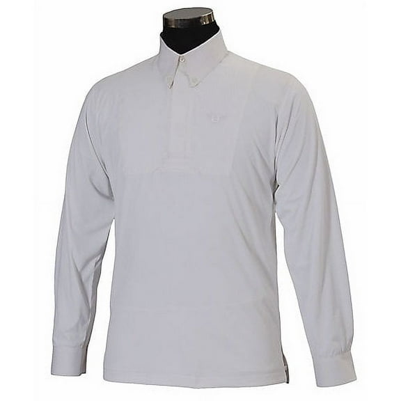 TuffRider Boys Adam Long Sleeve Show Shirt White X-Large