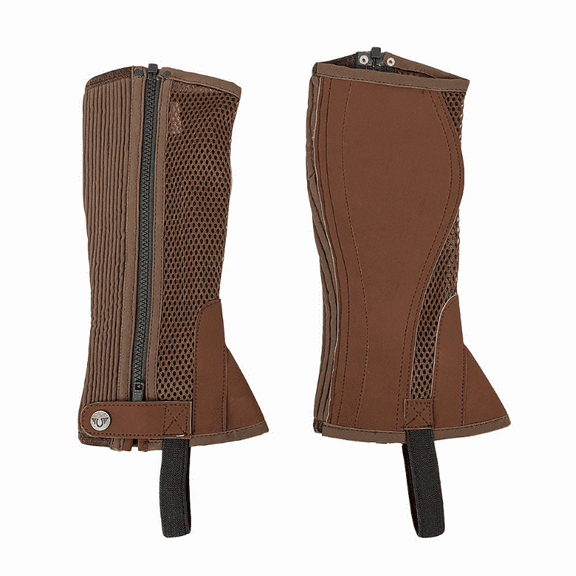 TuffRider Children's Airflow Synthetic Half Chaps Mocha XS