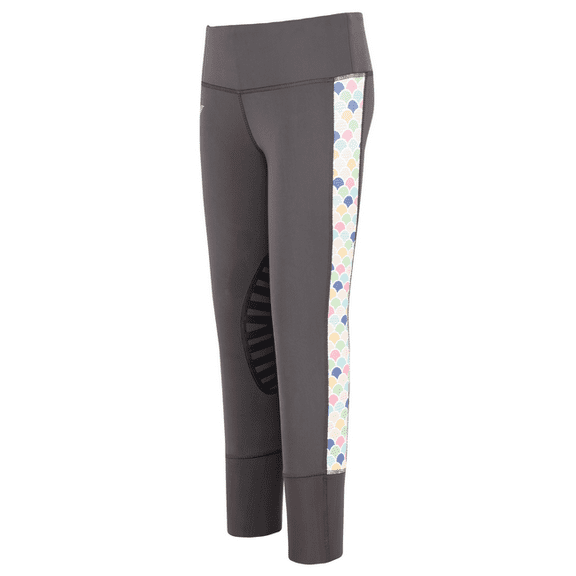 TuffRider Children's Iris EquiCool Riding Tights | Color - Charcoal, Size - Large