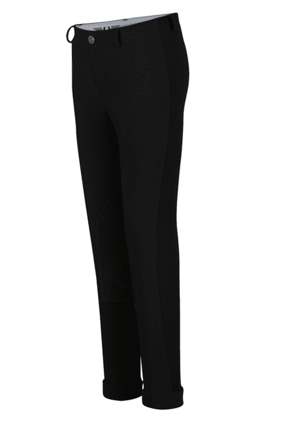 Children's Ribb Lowrise Pull-On Jodhpurs Black 14