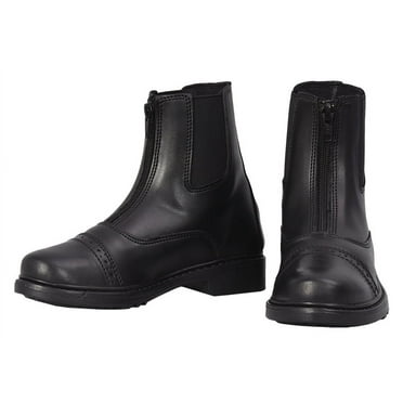 TuffRider Children's Starter Front Zip Paddock Boots, Black, 4