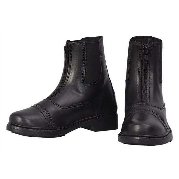 TuffRider Childrens Starter Front Zip Black Paddock Boots 3040-16