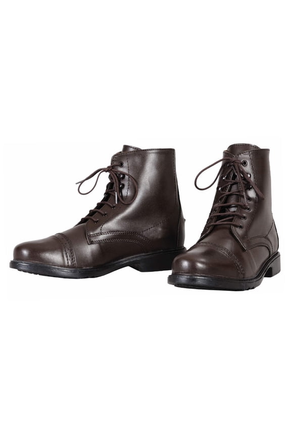 TuffRider Children's Starter Lace Up Laced Paddock Boots, Mocha, 2