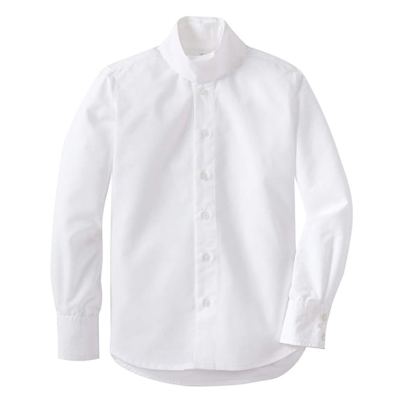 TuffRider Children's Starter Long Sleeve Show Shirt White 4