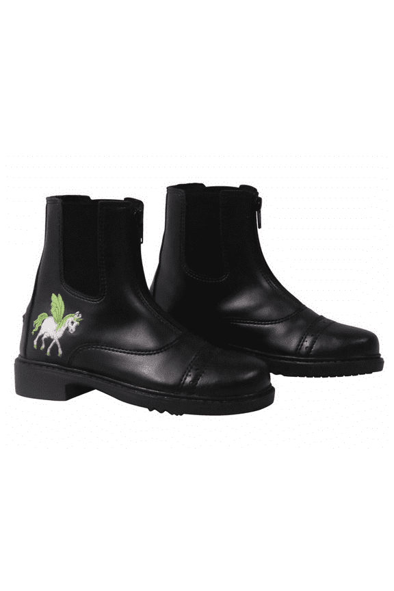 Children's Unicorn Starter Front Zip Paddock Boots