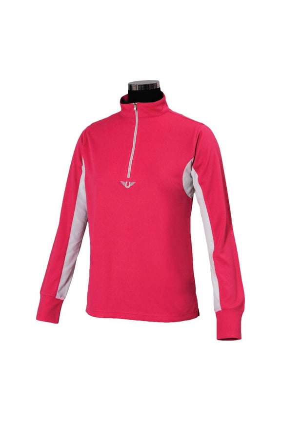 TuffRider Youth Long Sleeve Ventilated Technical Sport Shirt  UV Protection, Quick-Dry, Mesh Undersleeves