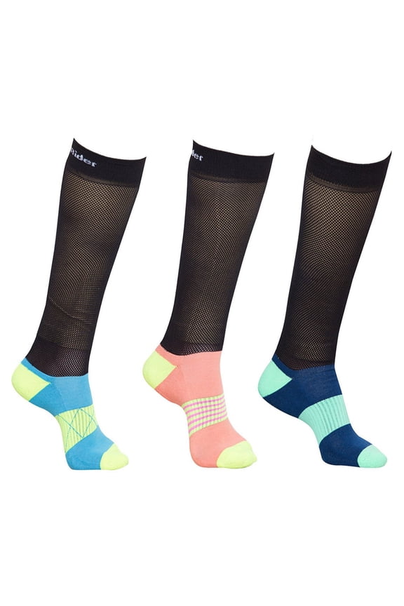 TuffRider EquiCool Ventilated Riding Socks-3 pack