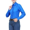 thumbnail image 1 of TuffRider Ladies Abilene Western Shirt- Sapphire- 2X, 1 of 11