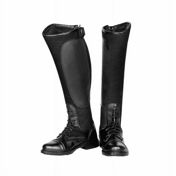 TuffRider Ladies Alpine Quilted Field Boots in Synthetic Leather 6 Black
