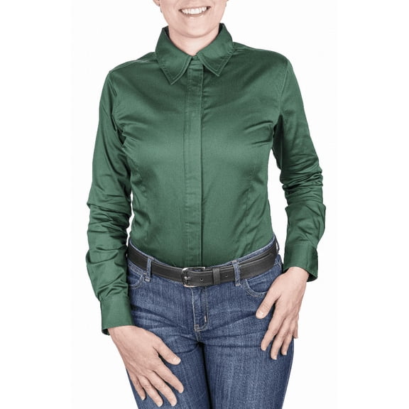 TuffRider Ladies Americana Western Shirt XL Hunter