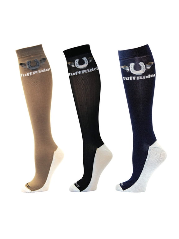 TuffRider Ladies Coolmax Knee Hi Boot Socks - 3 Pack
