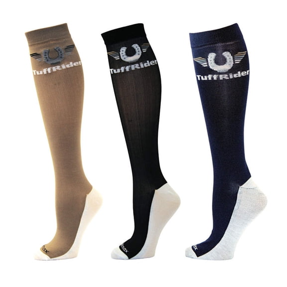 TuffRider Ladies Coolmax Knee Hi Boot Socks - 3 Pack