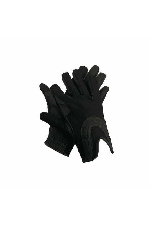 TuffRider Ladies Mesh Summer Gloves with Glitter Strap- Black- L