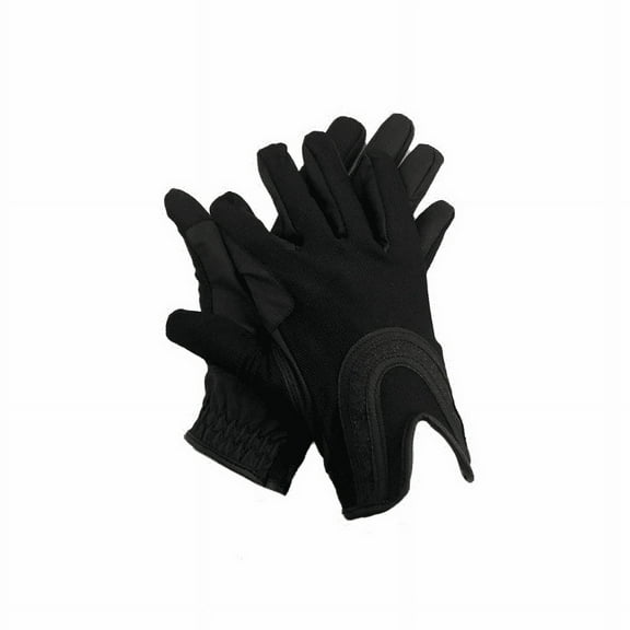 TuffRider Ladies Mesh Summer Gloves with Glitter Strap - XL Black