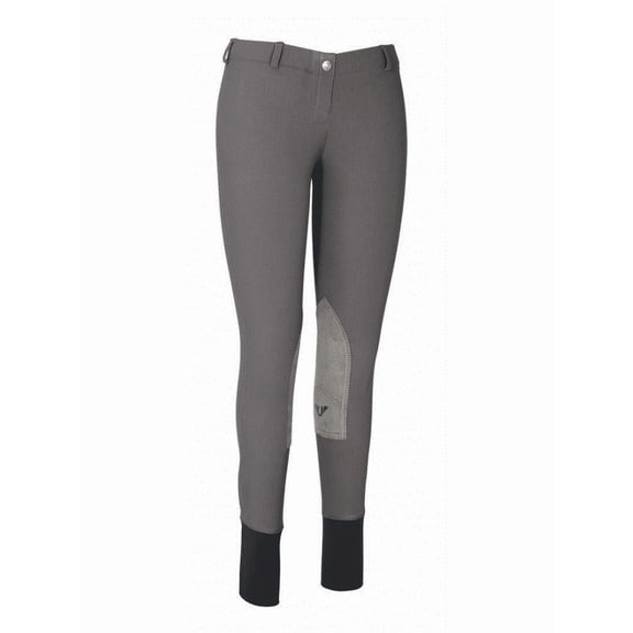 TuffRider Ladies Ribb Lowrise Pull-On Knee Patch Breeches