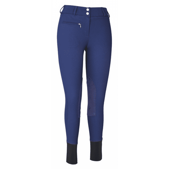 TuffRider Ladies Ribb Lowrise Wide Waistband Knee Patch Breeches