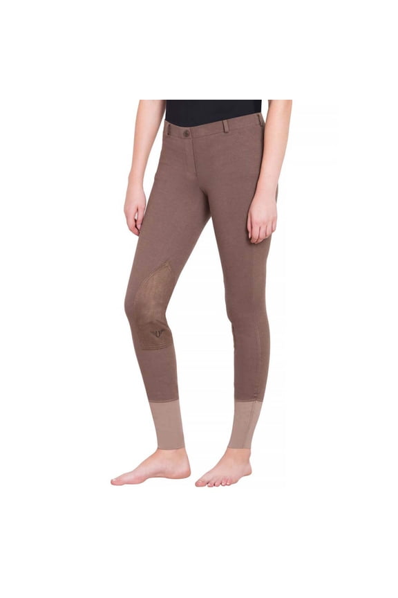 Ladies Starter Lowrise Pull-On Knee Patch Breeches